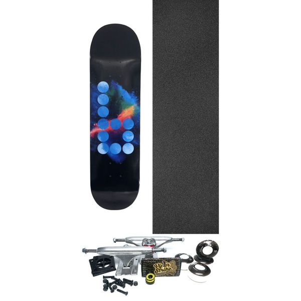 Braille Skateboards Reimagined Midnight Skateboard Deck - 8.37" x 32" - Complete Skateboard Bundle